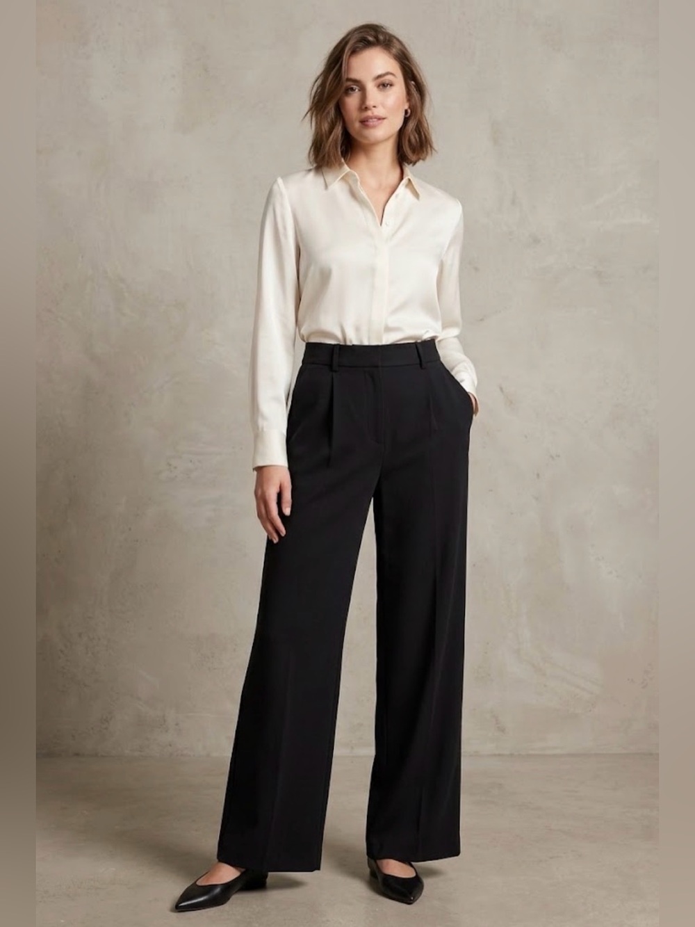 Halara Women’s Flex Wide Leg Dress Pants in Black Medium  NWT
